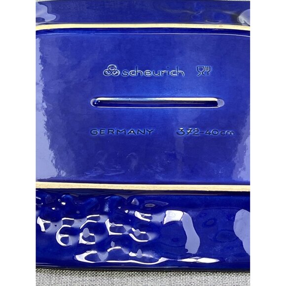 Large Rich Cobalt Blue Scheurich Germany Platter 16" x 12" - Picture 2 of 12